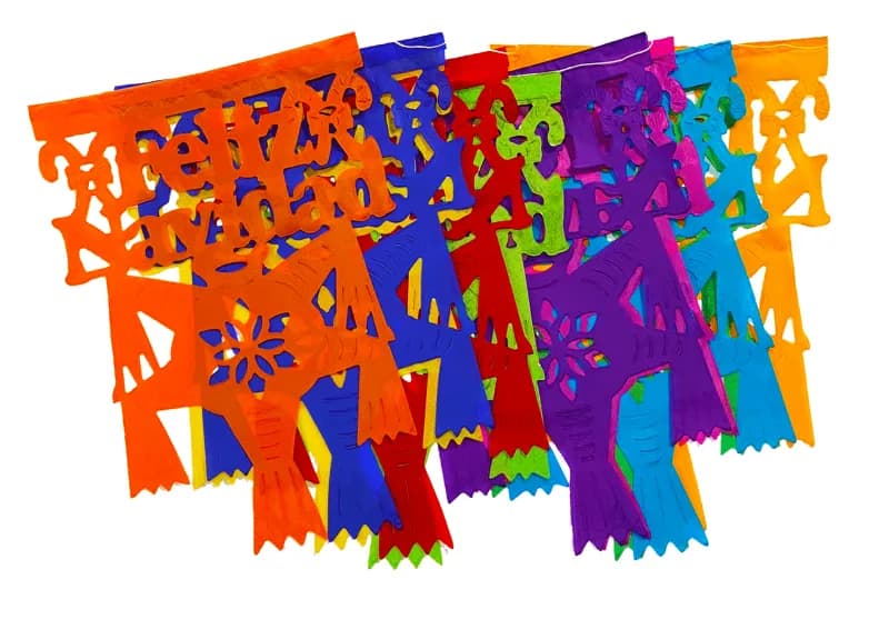Papel Picado Navidad y Piñata Multicolor | Lista para Envío | Papel Picado DecorameC Huixcolotla Puebla Papel Picado Navidad Piñata Multicolor Lista para Envio - Papel Picado Artesanal DecorameC