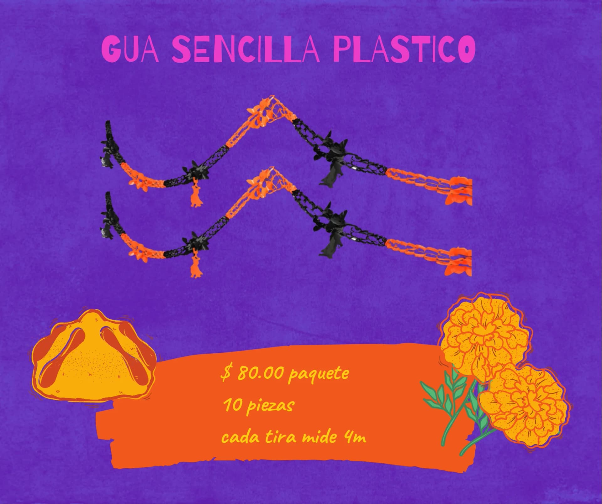 Guia Sencilla Plastico - Día de Muertos (Plastico) - Catálogo VIP