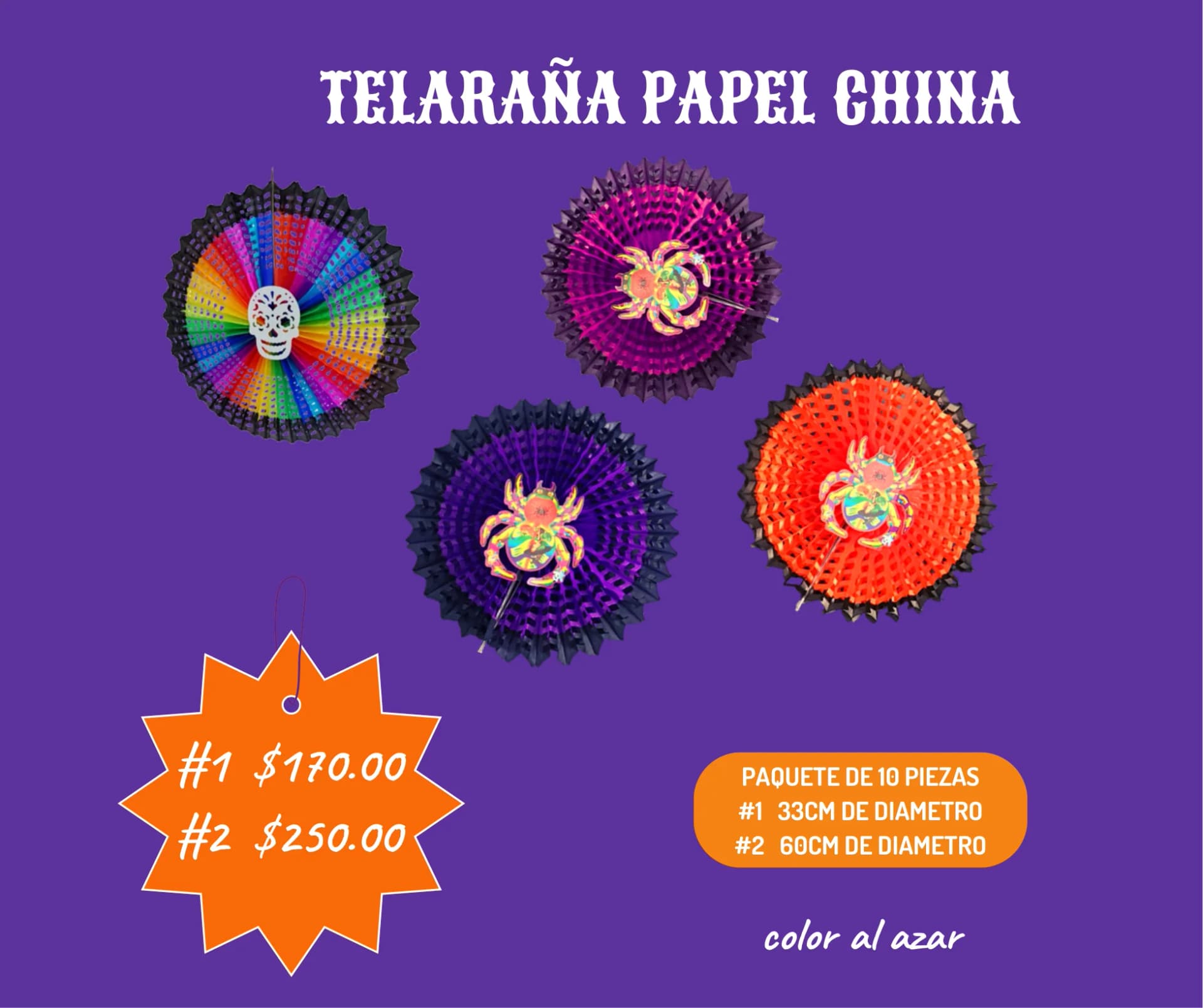 Telaraña Papel China - Día de Muertos (Papel China) - Catálogo VIP