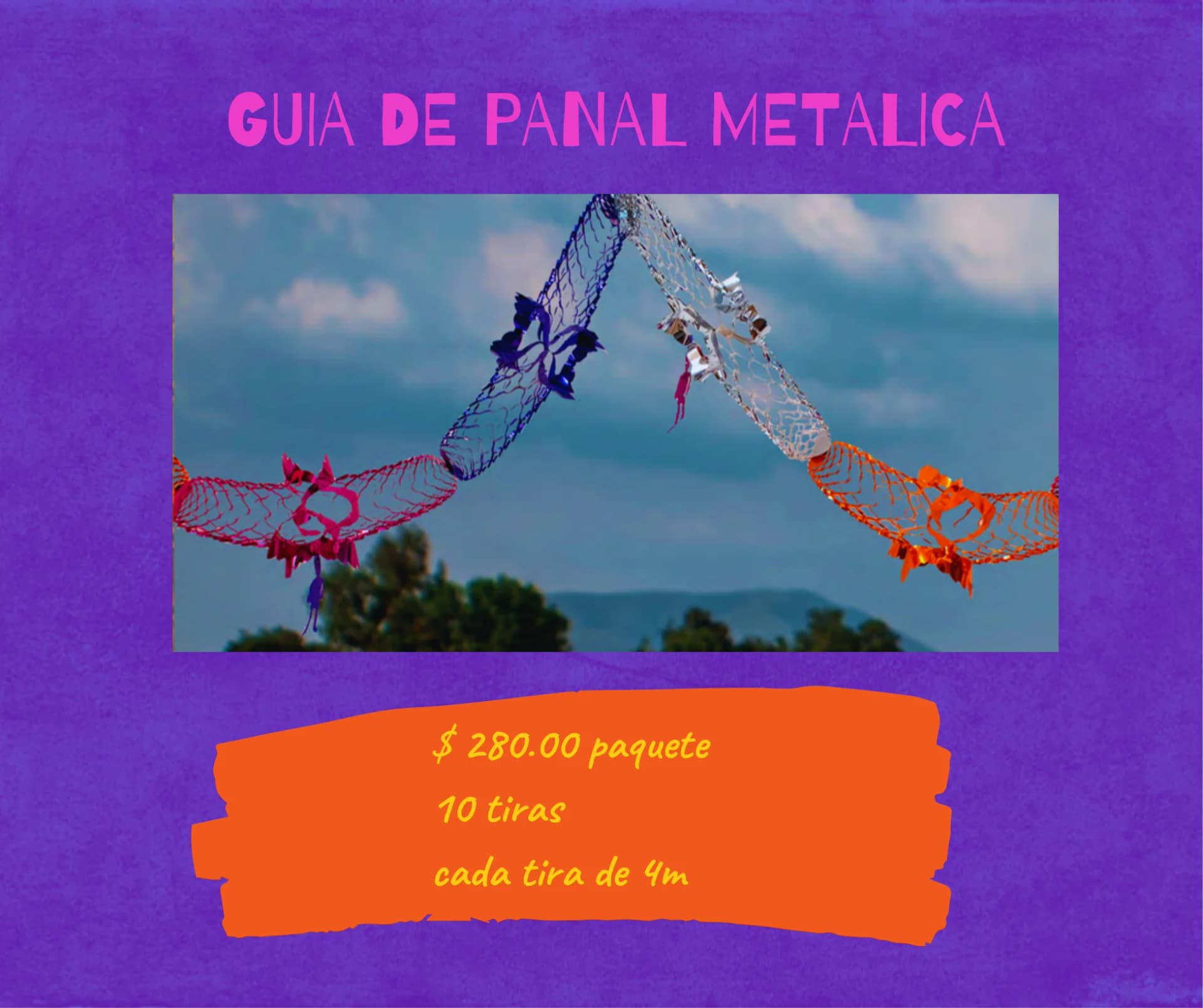 Guia De Panal Metalica - Día de Muertos (Papel Metalico) - Catálogo VIP