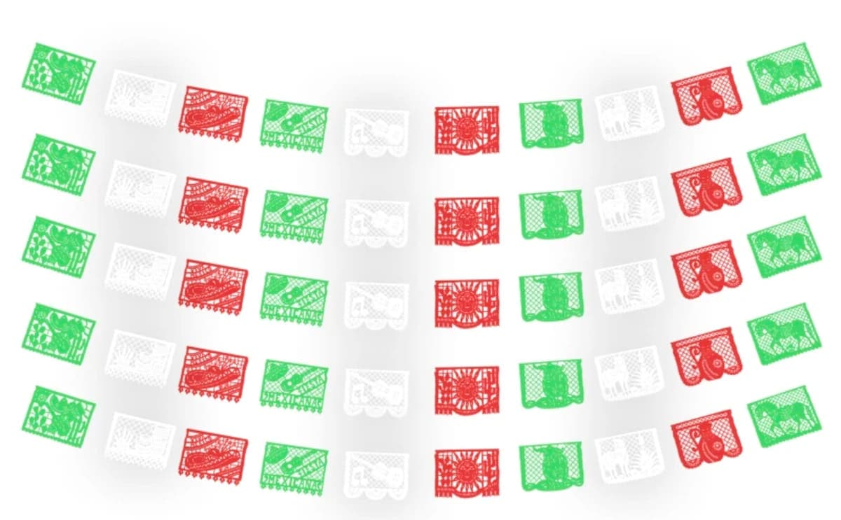 Tiras para Fiesta Mexicana Tricolor Decoración Fiestas Patrias - Fabricado en Huixcolotla Puebla por DecorameC Fiesta Mexicana Tricolor Tiras Fiestas Patrias Enramadas Decoramec - Papel Picado Auténtico DecorameC