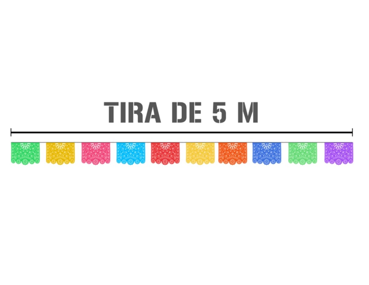 Plastico Picado Brisa Floral Tira de Papel Picado en Plastico Enramada - Fabricado en Huixcolotla Puebla por DecorameC Plastico Picado Brisa Floral Tira de Papel Picado en Plastico Enramada - Papel Picado Auténtico DecorameC