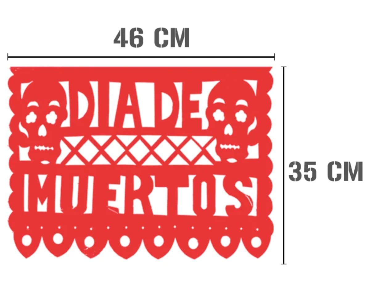 Papel Picado Por Millar Pliego Completo para Día de Muertos - Fabricado en Huixcolotla Puebla por DecorameC Millar de Papel Picado - Papel Picado Auténtico DecorameC