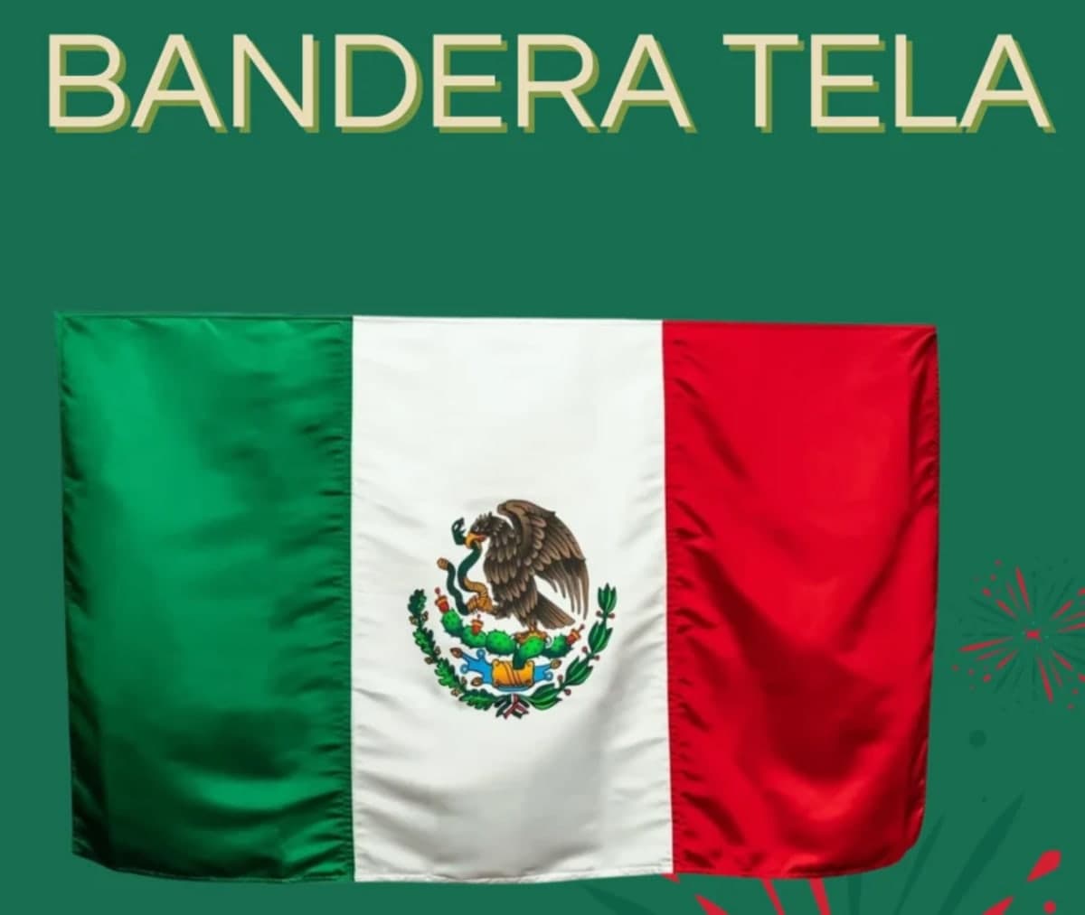 Bandera de Tela - Fabricado en Huixcolotla Puebla por DecorameC Bandera de Tela - Papel Picado Auténtico DecorameC