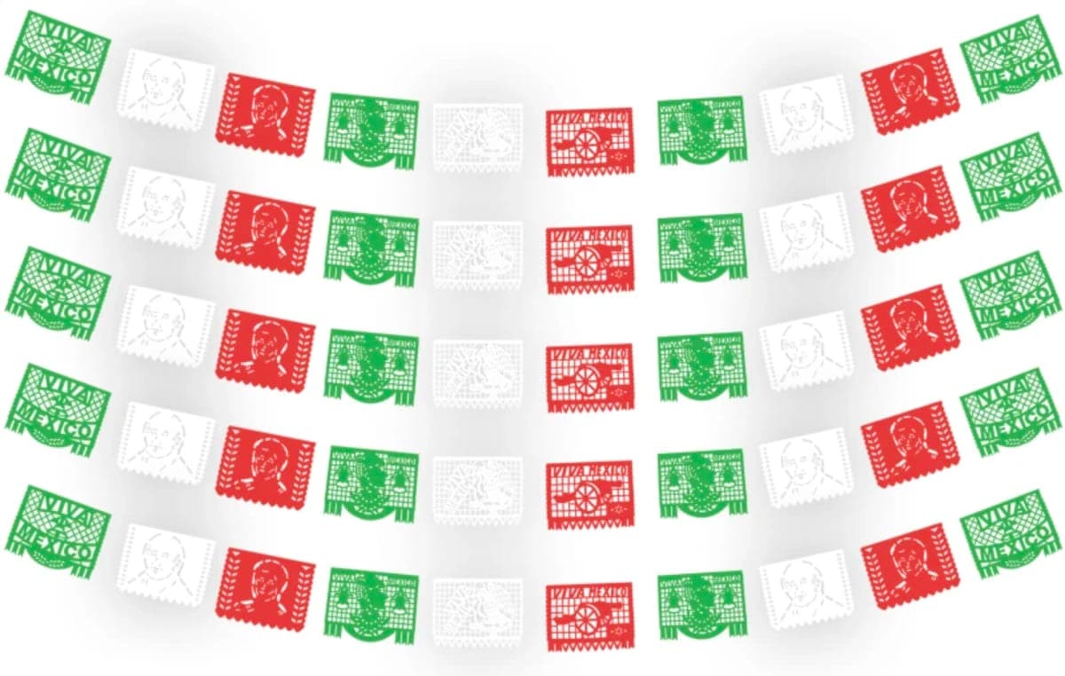 Plástico Picado Héroes de la Independencia | Fiestas Patrias - Fabricado en Huixcolotla Puebla por DecorameC Plastico Picado Fiestas Patrias Heroes de La Independencia Papel Picado DECORAMEC - Papel Picado Auténtico DecorameC