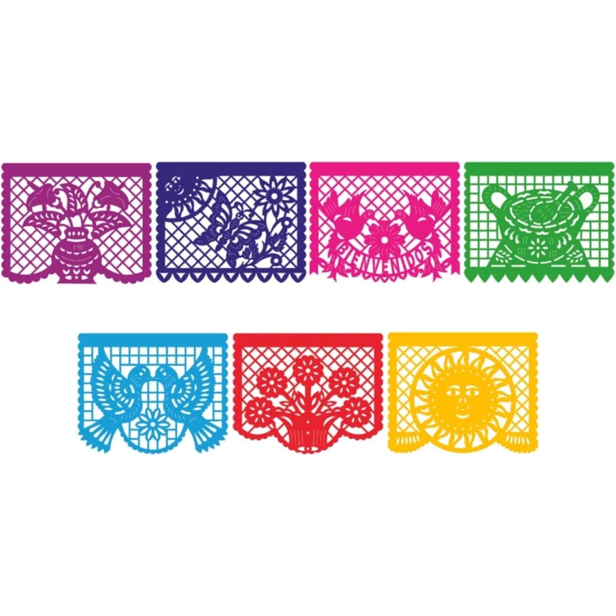 Plástico Picado Hecho a Mano Artesanal | Listo para Envío - Fabricado en Huixcolotla Puebla por DecorameC Plastico Picado Hecho a Mano Artesanal Listas Para Envio DECORAMEC - Papel Picado Auténtico DecorameC