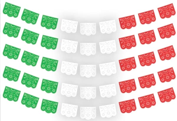 Destello Tricolor de Plástico Picado Mexicano | Envío Rápido | Papel Picado DecorameC Huixcolotla Puebla DESTELLO TRICOLOR PLASTICO PICADO MEXICANO - Papel Picado Artesanal DecorameC