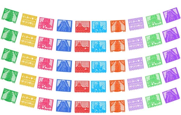 Enramada Virgen de Guadalupe Colores Tiras de Plástico Picado | Papel Picado DecorameC Huixcolotla Puebla Enramada Virgen de Guadalupe Colores Tiras de Plastico Picado - Papel Picado Artesanal DecorameC