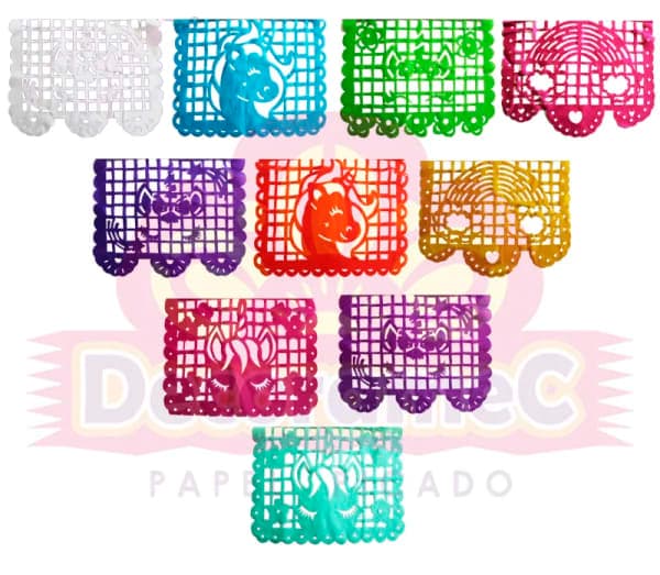 Enramada de Unicornio de Plástico Picado para Cumpleaños | Papel Picado DecorameC Huixcolotla Puebla Enramada de Unicornio Papel Picado Cumpleaños Plastico Picado - Papel Picado Artesanal DecorameC