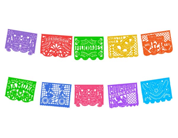 tira de papel picado boda de colores en Plástico Picado | Papel Picado DecorameC Huixcolotla Puebla Tira de Papel Picado Boda Plastico Picado Colores - Papel Picado Artesanal DecorameC