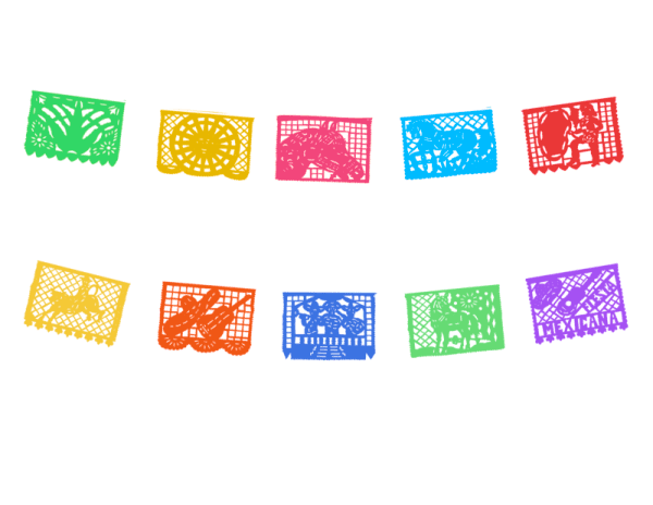 Tira de Plástico Picado para Fiesta Mexicana Lista para Envio | Papel Picado DecorameC Huixcolotla Puebla Tira de Plastico Picado Fiesta Mexicana - Papel Picado Artesanal DecorameC