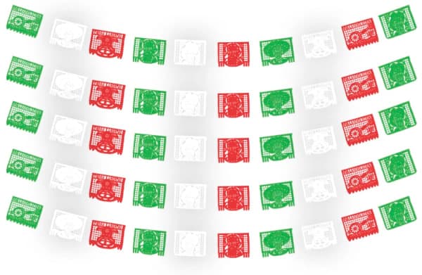 Tira de Plástico Picado Revolución Mexicana 20 de Noviembre | Papel Picado DecorameC Huixcolotla Puebla plastico picado revolucion mexicana tira para el 20 de noviembre - Papel Picado Artesanal DecorameC