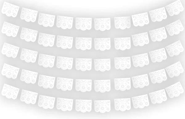 Papel Picado Destello Blanco para Todo Tipo de Evento | Papel Picado DecorameC Huixcolotla Puebla Papel Picado Destello Blanco Ideal Para todo tipo de evento listo para colgar - Papel Picado Artesanal DecorameC