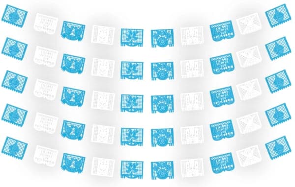 Tira de Plástico Picado Virgen de Juquila LIsta para Envio | Papel Picado DecorameC Huixcolotla Puebla Tira Virgen de Juquila Enramada Plastico Picado - Papel Picado Artesanal DecorameC
