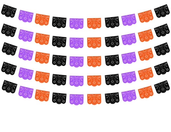 Tira de Plástico Picado para Día de Muertos y Halloween | Papel Picado DecorameC Huixcolotla Puebla Tira de Plastico Picado para Dia de Muertos Hallowen Destellos - Papel Picado Artesanal DecorameC