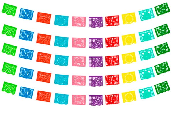 Tira de Plástico Picado Artesanal | Elaborada a Mano | Papel Picado DecorameC Huixcolotla Puebla Tira Plastico Picado Artesanal Lista para Colgar y Envio Rapido - Papel Picado Artesanal DecorameC