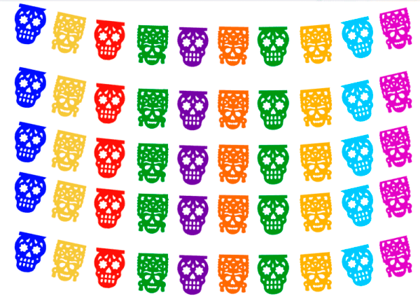 Papel Picado Mini para Día de Muertos | Envío Inmediato | Papel Picado DecorameC Huixcolotla Puebla Papel Picado Mini para Semana Santa Listo Para Envio - Papel Picado Artesanal DecorameC