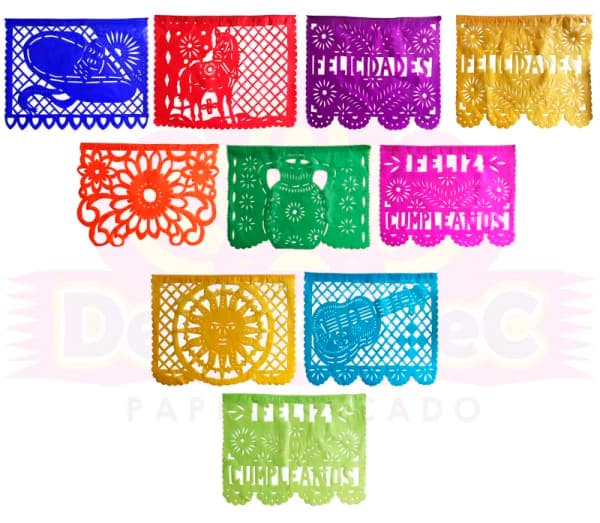 Enramada de Plástico Picado Feliz Cumpleaños | Multicolor | Papel Picado DecorameC Huixcolotla Puebla Enramada de Plastico Picado Feliz Cumpleaños de Papel Picado Lista para Envio - Papel Picado Artesanal DecorameC