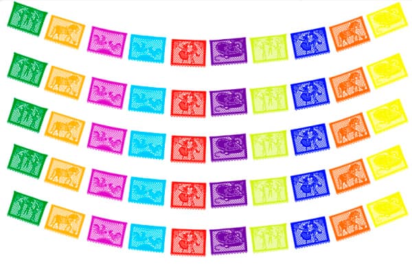 Papel Picado Toda Ocasión Multicolor | Calidad Artesanal | Papel Picado DecorameC Huixcolotla Puebla Papel Picado Toda Ocasion Multicolor Lista para Envio - Papel Picado Artesanal DecorameC