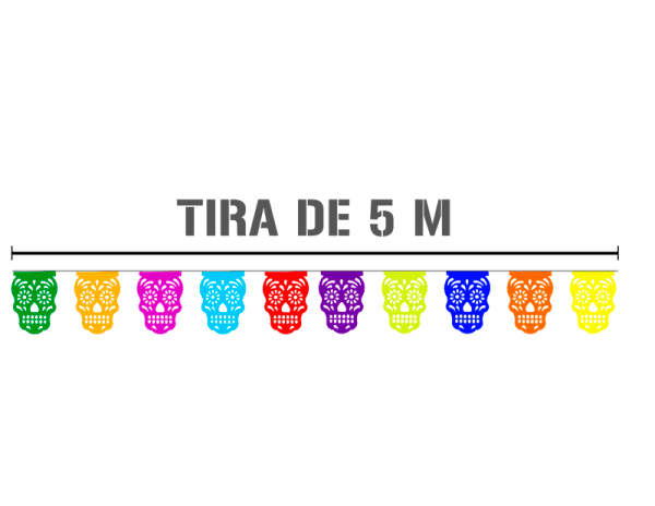 Papel Picado Diseño Cráneo Mini | Día de Muertos | DecorameC | Papel Picado DecorameC Huixcolotla Puebla Papel Picado Craneo Mini Dia de Muertos - Papel Picado Artesanal DecorameC