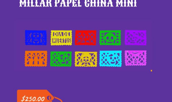 Millar Papel China Mini - Día de Muertos (Papel China) | Papel Picado DecorameC Huixcolotla Puebla Millar Papel China Mini - Día de Muertos (Papel China) - Diseño - Papel Picado Artesanal DecorameC