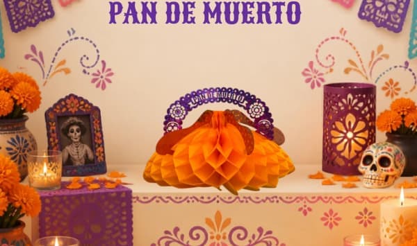 Pan De Muerto - Día de Muertos (Papel China) | Papel Picado DecorameC Huixcolotla Puebla Pan De Muerto - Día de Muertos (Papel China) - Diseño - Papel Picado Artesanal DecorameC