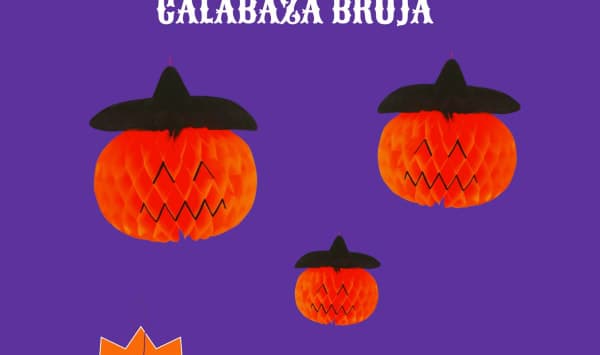 Calabaza Bruja - Día de Muertos (Papel China) | Papel Picado DecorameC Huixcolotla Puebla Calabaza Bruja - Día de Muertos (Papel China) - Diseño - Papel Picado Artesanal DecorameC