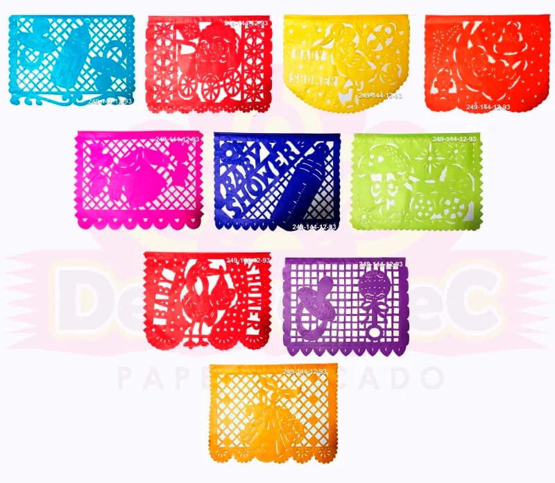Enramada de Papel Picado Baby Shower Lista para Envio