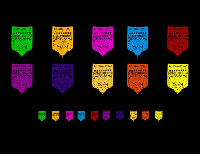 Enramada Tira Día de Muertos Multicolor | Papel Picado