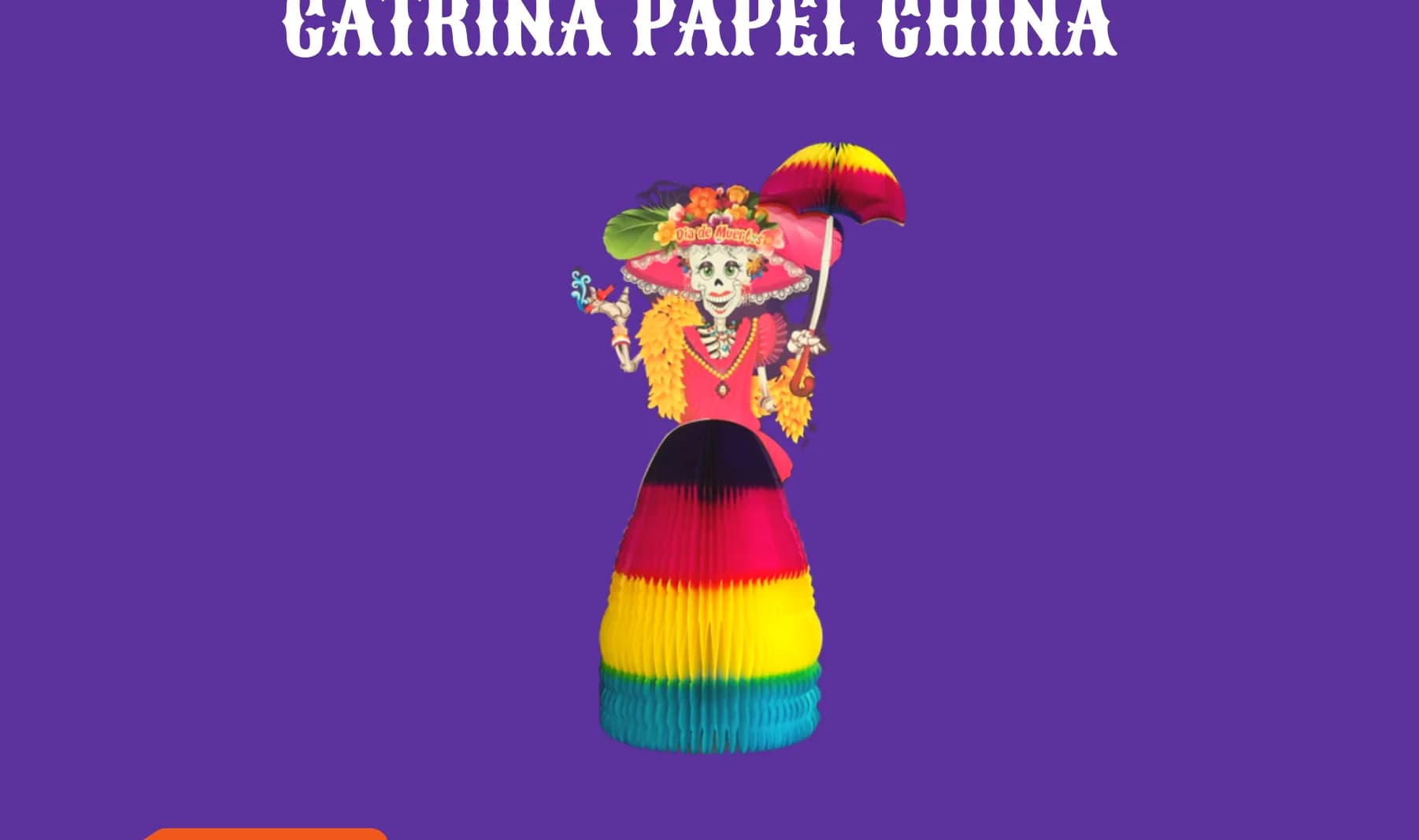 Catrina Papel China - Día de Muertos (Papel China) - Fabricado en Huixcolotla Puebla por DecorameC Catrina Papel China - Día de Muertos (Papel China) - Diseño - Papel Picado Auténtico DecorameC